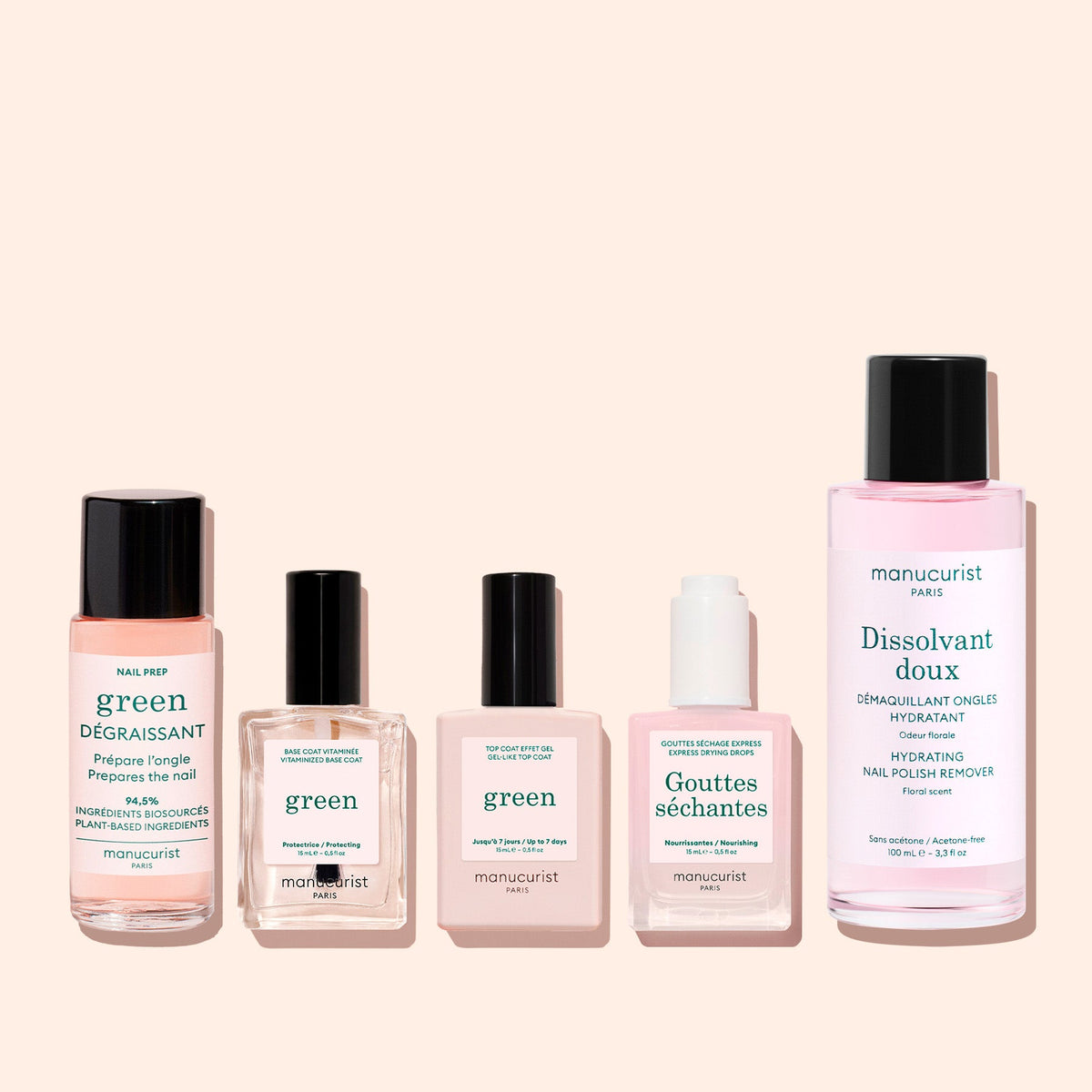 Green™ Base. Top Coat & Nail Polish Remover Trio