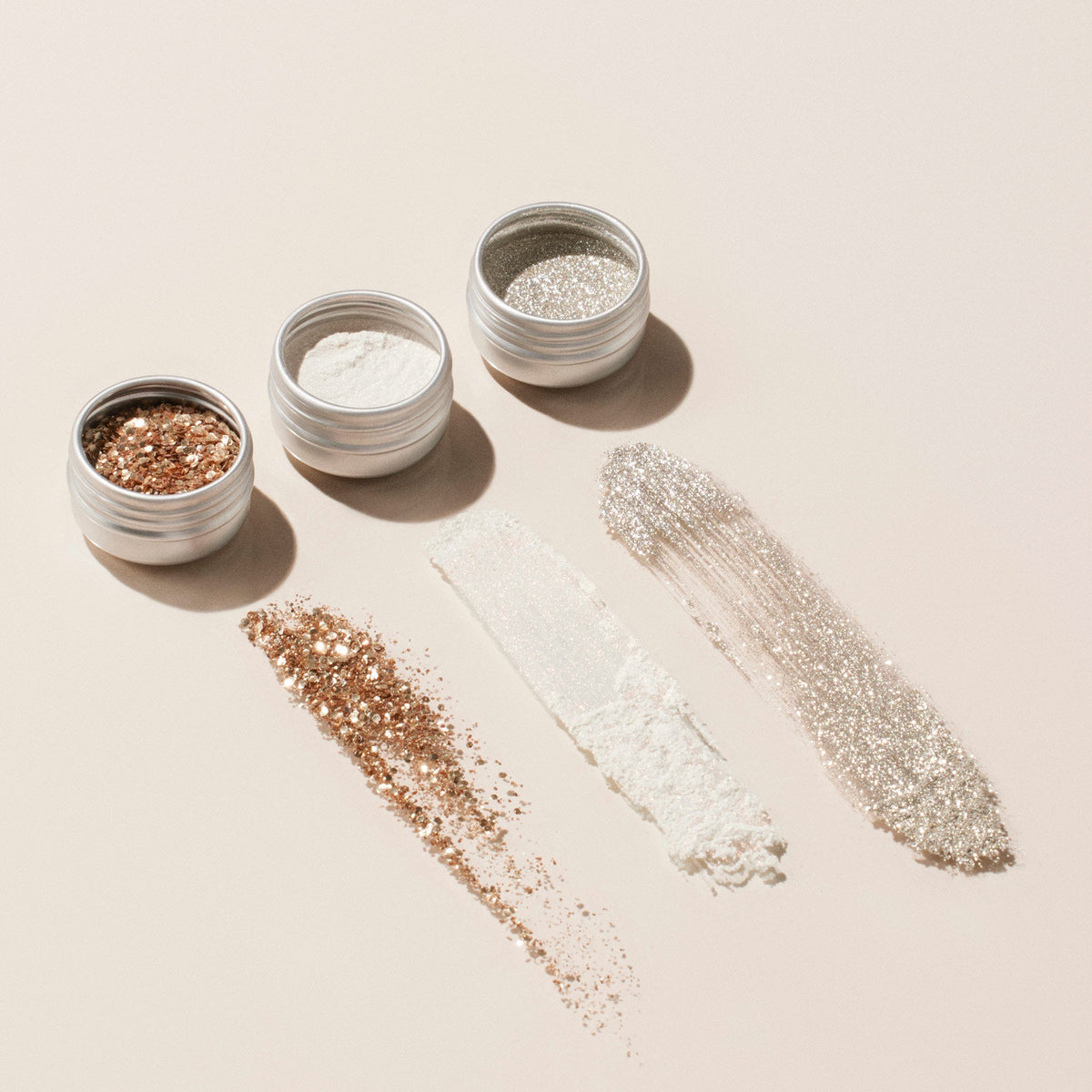 Glitter Trio - Rose Gold. Glazed. Mirror