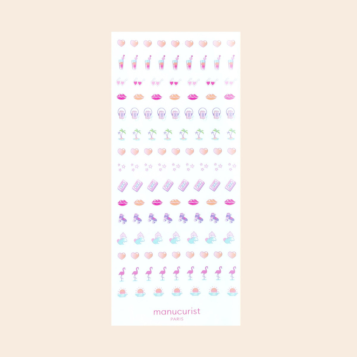Stickers Nail Art Pink Addict