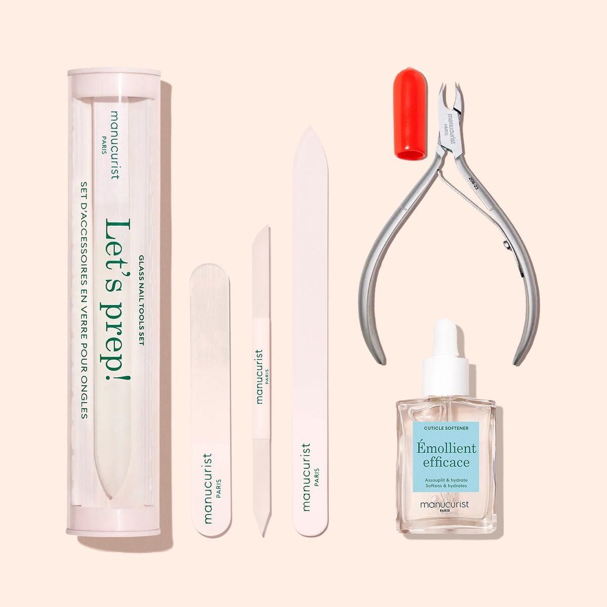 Glass nail accessory trio